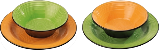 "Nero & Colore" Dinner plates and Soup plates 